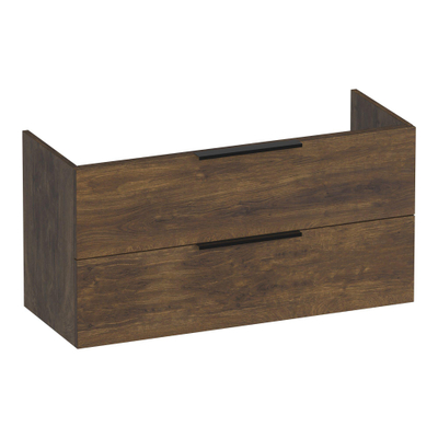 BRAUER Elevate meuble sous lavabo peu profond 100 excl. poignées à poser 2 tiroirs softclose et 1 découpe pour le siphon - Grove