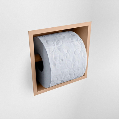 Mondiaz EASY Porte-papier toilette - CUBE 167 - 16x8.6x16cm - solid surface - Rosee