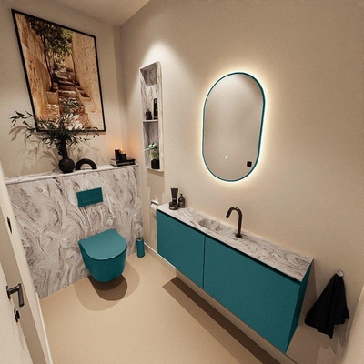 MONDIAZ TURE-DLUX 120cm toiletmeubel Smag. EDEN wastafel Glace positie midden. Met 1 kraangat.