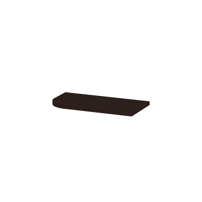 INK Concept R Wastafelblad - 40x22x1.7cm - tbv fonteinonderkast links afgerond - MFC - Dark veneer