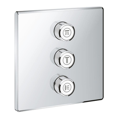 Grohe SmartControl Afbouwdeel Stopkraan - 3 knoppen - geschikt voor 3 functies - vierkant - chroom