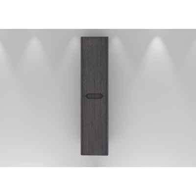 H&R badmeubelen Juice Hoge Kast - 40x35x170cm - met ronde hoeken - 2 deuren - rechtsdraaiend - wenge
