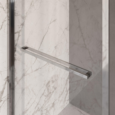 BRAUER Luminis Douchecabine - 90x90x200cm - 2-delig naar binnen draaiend - helder glas - omkeerbaar - incl. glascoating - chroom chroom