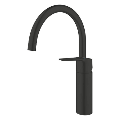 Grohe Start QuickFix Robinet de cuisine - 18.3cm - bec C - rotatif - Noir mat