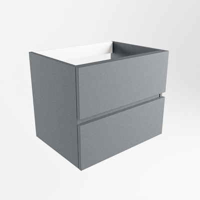 Mondiaz VICA Meuble sous vasque - 60x45x50cm - 2 tiroirs - softclose - 1 découpe au centre - Plata