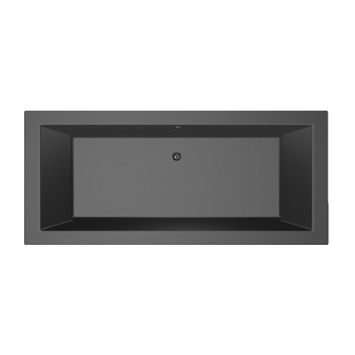 Xenz Society Baignoire duo - 180x80x53 - bonde centrale - acrylique - ebony