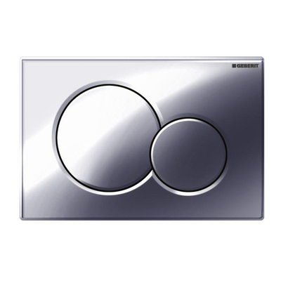 Geberit Sigma01 bedieningplaat met dualflush frontbediening voor toilet/urinoir 24.6x16.4cm chroom TWEEDEKANS