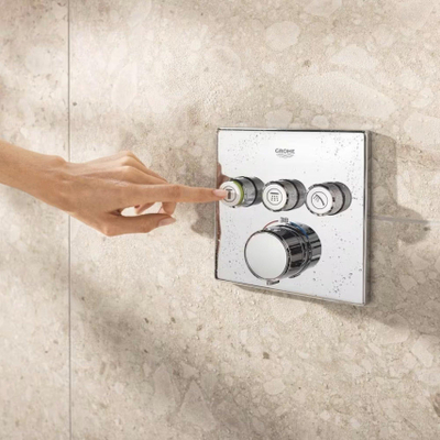 GROHE QuickFix Precision SmartControl Système de douche encastré - tête de douche Cube Vitalio SmartActive 310 - chrome.