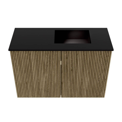 Mondiaz JOYA 60cm meuble de toilette - couleur Dusk - Vasque FAYE position Droite 1 trou de robinet couleur Urban.