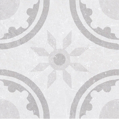 Cifre Materia Decor Rim White Carrelage sol blanc 20x20cm Multi