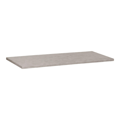 BRAUER Concrete Plan vasque - 100x46x3cm - sans trou de robinetterie - béton gris moucheté revêtu