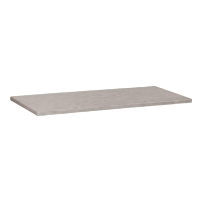 Saniclass Concrete Wastafelblad - 100x46x3cm - zonder kraangat - gecoat beton grijs gemêleerd