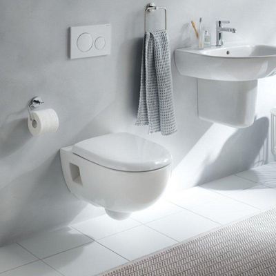 Geberit Sigma20 bedieningsplaat - 2-toets spoeling - ronde knoppen - wit/matwit/wit - dualflush - glans wit