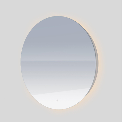 Saniclass Oval spiegel – ovaal – 60x80 cm – indirecte LED rondom – spiegelverwarming – Zilver