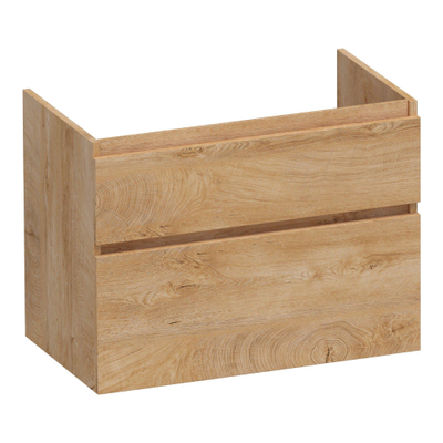 BRAUER Delight Ensemble meuble de salle de bains - 220x62x46 - 6 tiroirs - sans poignées - softclose - avec plan - forest tan