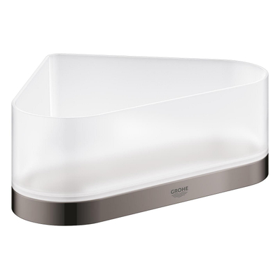 GROHE Selection Panier de douche - 17x17x20x8.5cm - modèle d'angle - montage mural - hard graphite