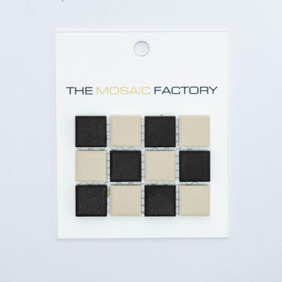 ÉCHANTILLON The Mosaic Factory London carreau de mosaïque 2.3x2.3x0.6cm pour sol pour intérieur et extérieur carré Céramique damier Mix
