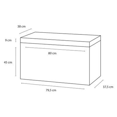 Differnz Somero Ensemble salle de bains 80x54x38cm FSC Blanc brillant