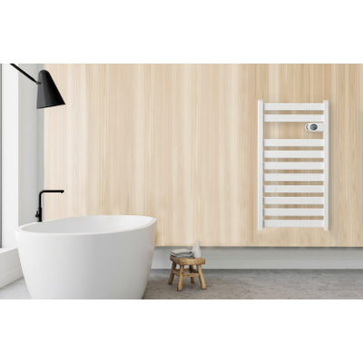 DRL E-Comfort ZION Radiateur de salle de bains électrique - 65.8x50.8cm - 500watt - blanc brillant