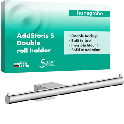 Hansgrohe AddStoris S dubbele closetrolhouder chroom