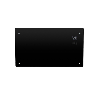 Eurom Alutherm Panneau infrarouge - 76.5x47.2cm - IP24 - 1500watt - wifi - sol/mural - horizontal - métal/verre noir mat