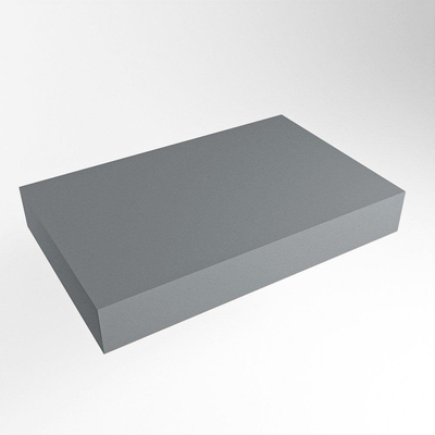 Mondiaz TOP 51 Vrijhangend Topblad - 80x51x12cm - geschikt voor waskom - Solid surface - Plata