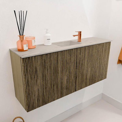 Mondiaz JOYA-DLUX 90cm toiletmeubel - kleur Dusk - Wastafel FAYE positie Midden 1 kraangat kleur Opalo.