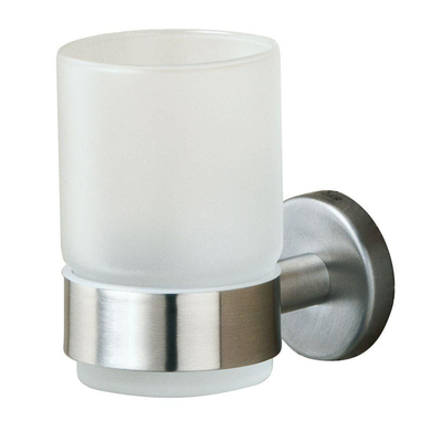 Tiger Boston Porte-gobelet - avec verre - acier inoxydable brossé/verre mat