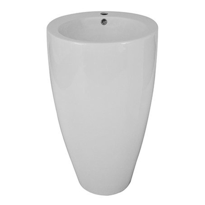 Xellanz Noa wastafel vrijstaand porselein zonder sifon met overloop 50x50x83cm wit SHOWROOMMODEL