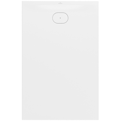 Villeroy & Boch Ecora douchebak - 140x90x3.5cm - afvoer korte zijde - stone white (wit)