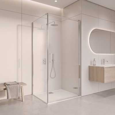 Fortifura Galeria Douchecabine - 90x80x200cm - profiel veiligheidsglas - antikalk - chroom