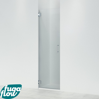 FugaFlow Efficiente Vetro Porte de douche - 60x200cm - sans profilé - verre de sécurité - anti-calcaire - chrome