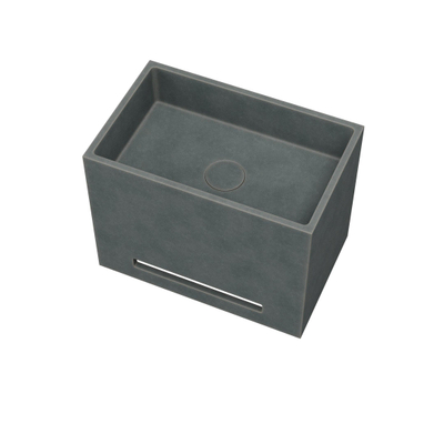 Ideavit IdeaWall fontein- 40x25x30cm - beton - handdoekhouder - antraciet