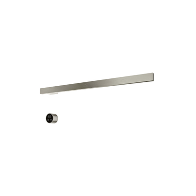 Hotbath &MORE Handdoekradiator - 80x19cm - vierkant - 1 stangen - horizontaal - met schakelaar - geborsteld nikkel (RVS)