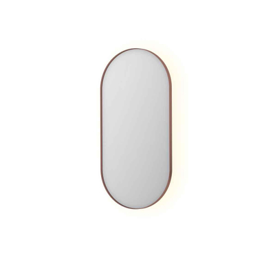 INK SP21 miroir – ovale – 60 x 120 cm – LED indirecte – chauffage de miroir – Cuivre brossé