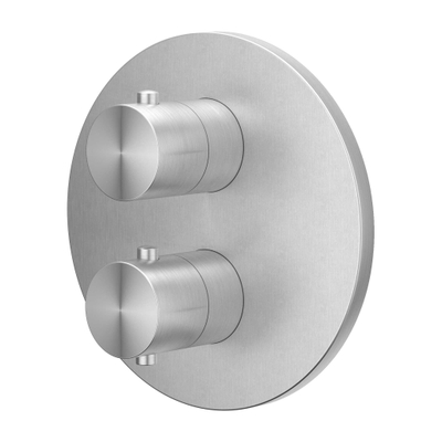 IVY Concord Ensemble de douche pluie - encastré - inverseur d'arrêt 2 voies - bras de plafond 30cm - pomme de douche principale medium ronde 30cm - support avec sortie - flexible de douche 150cm - douchette à main bâton - RVS316 - brossé