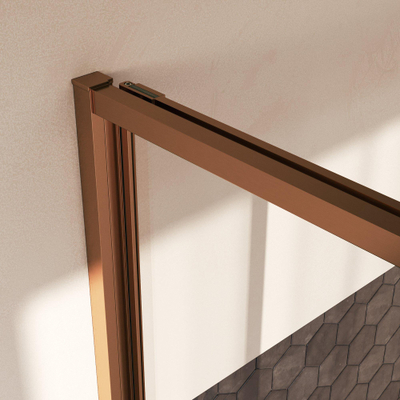 BRAUER Luminis Nisdeur - 120x200 - 2-delig naar binnen draaiend - helder glas - omkeerbaar - incl. glascoating - geborsteld koper PVD
