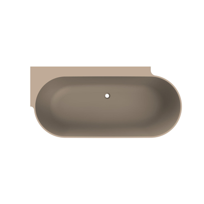 Arcqua Havana Baignoire demi-îlot - 170x80cm - gauche - truffe mate