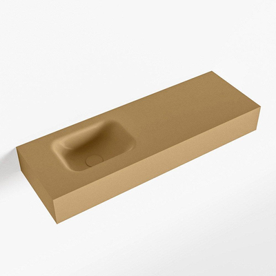 Mondiaz LEX Fontein - 90x30x12cm - wasbak Links - zonder kraangaten - solid surface - Oro