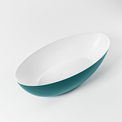 BAIGNOIRE MONDIAZ FLOAT îlot 170x80cm couleur Smag baignoire intérieure talc