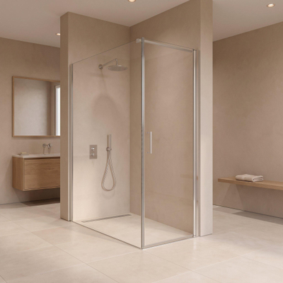 Fortifura Galeria Douchecabine - 70x160x200cm - profiel veiligheidsglas - antikalk - chroom