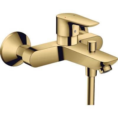 Hansgrohe Talis E badkraan met omstel met koppelingen polished gold