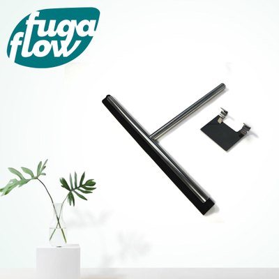 FugaFlow Efficiente Acces Raclette de douche avec support Inox brossé