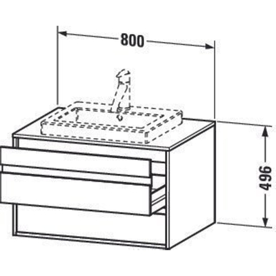 Duravit Ketho Meuble sous-lavabo 80x42.6x55cm graphite