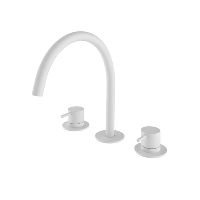 Hotbath Cobber inbouw wastafelmengkraan - 1 functie - 2 knoppen - mat wit