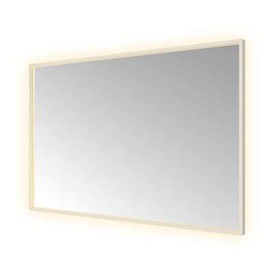 Hotbath &MORE Spiegel - 120x80cm - directe en indirecte LED - color changing - spiegelverwarming - dimbaar - met afstandsbediening - PVD - geborsteld messing (RVS)
