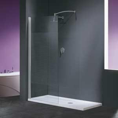 Novellini Lunes paroi en verre 80x195 210cm profil chrome mat verre transparent