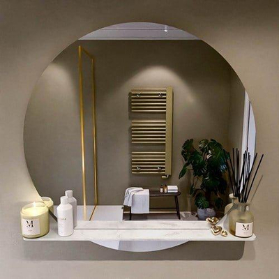Miroir de salle de bain Mondiaz SPOT - rond 100cm - plan de miroir - couleur Opalo