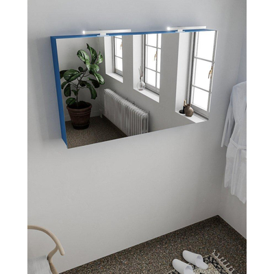 Mondiaz CUBB armoire de toilette – 120 x 70 x 18 cm – 2 portes – Jeans (bleu)