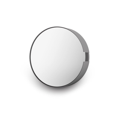 Zack Nolma spiegelkast – rond – 28,4x28x7 cm – met sleutelkastje – Zwart